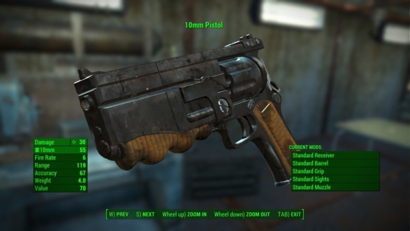 Fallout 4 10-мм пистолет из первой части